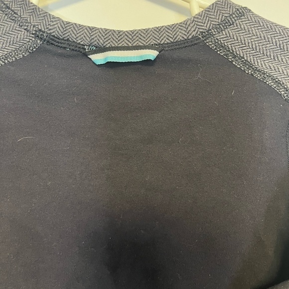 Ivivva Lululemon Black Heathered Herringbone Warm Terrain Long-Sleeve Tee sz 7 - Picture 5 of 7